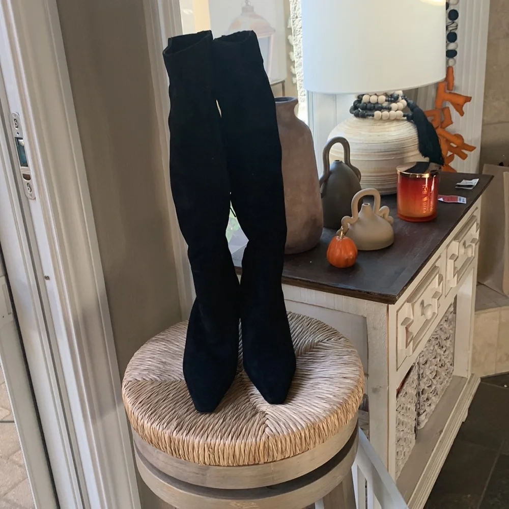 Sam Edelman black suede knee high boots - Picture 3 of 15